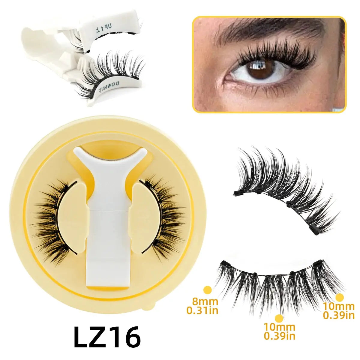 YSDO 1 Pair Glue Free Magnetic Eyelashes Natural 3D Mink Reusable Sensitive Eye Friendly Kit 2025
