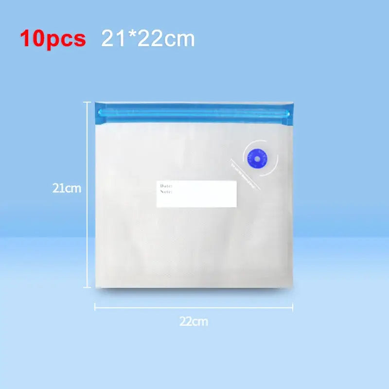 Reusable Food Vacuum Bags Set 10 Pieces Small And Large Sizes Vacuum Sealed Food Storage Bags For Freshness Preservation