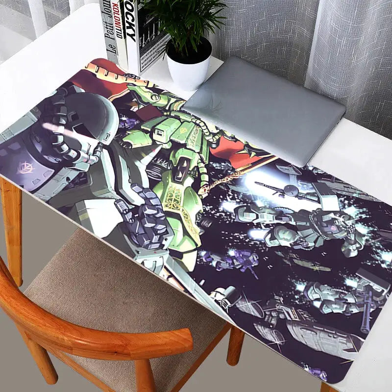XL Gundam Zaku II Mouse Pad 800x300 XXL Speed Desk Mat For ESports PC Keyboard Pro