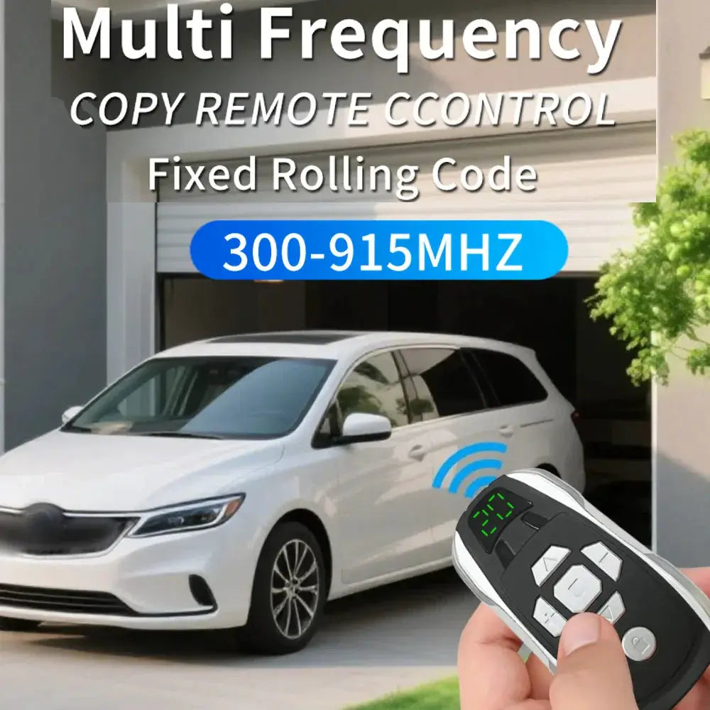 Simples Market 20-channel rechargeable key duplicator for universal garage door remotes, 300-915 MHz.