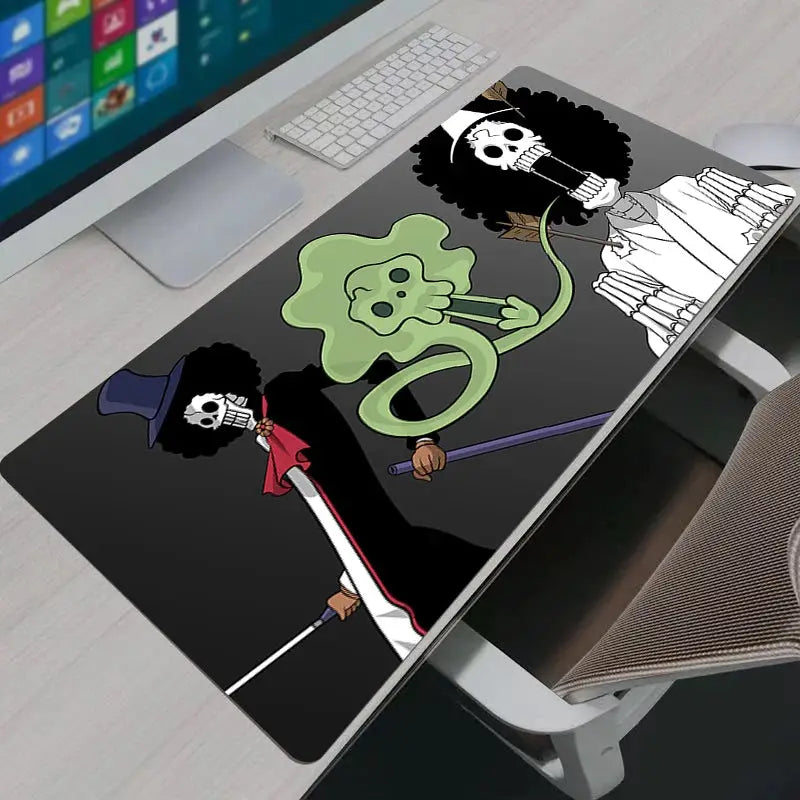 XXL Gaming Mouse Pad HD Non Slip Keyboard And Mouse Mat For LOL One Piece Brook Design PC Desk Pad