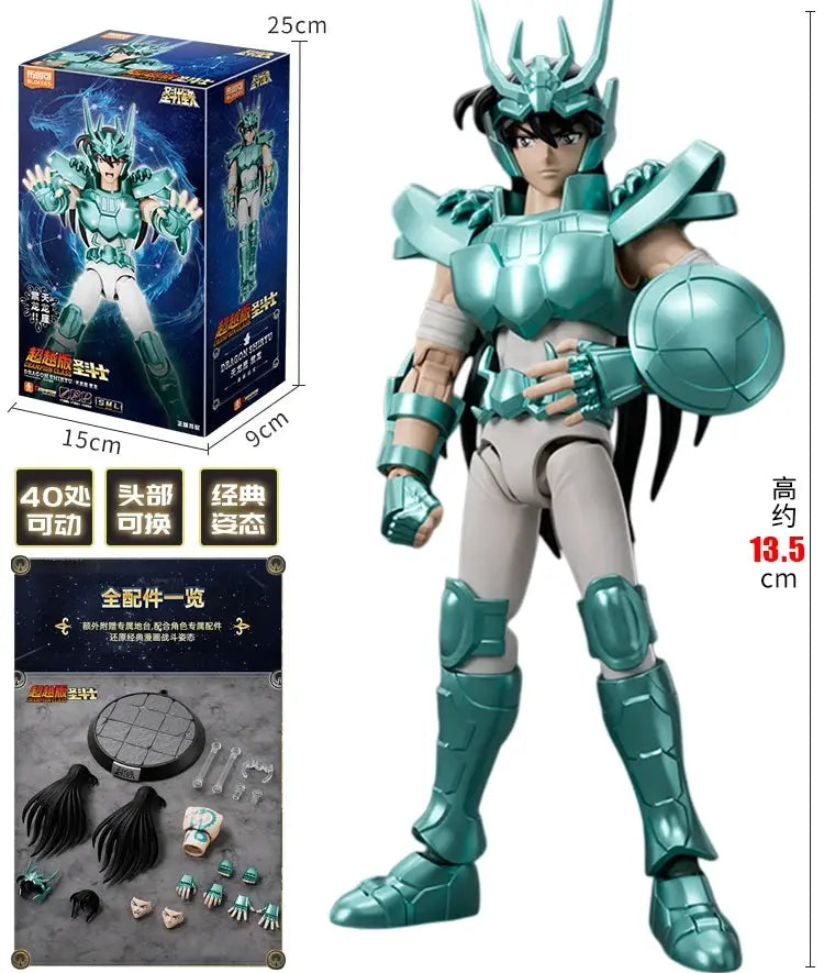 Blokees Original Gold Saint Seiya Dragon Shiryu Capricorn Shura Cancer Deathmask Champion Class Action Figure Gift
