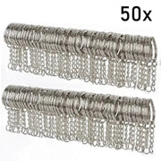 25mm Flat Metal Rings Set Of 50 Pcs Circular Keychain Rings For DIY Crafts Hanging Buckle
