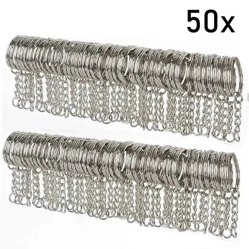 25mm Flat Metal Rings Set Of 50 Pcs Circular Keychain Rings For DIY Crafts Hanging Buckle