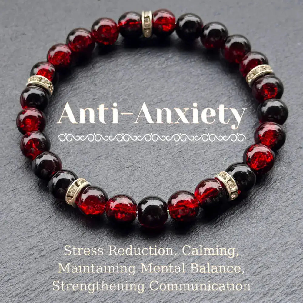 Unisex Anti Anxiety Bohemian Style Glass Bead Bracelet For Stress Relief Calming Mental Balance And Communication