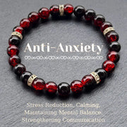 Unisex Anti Anxiety Bohemian Style Glass Bead Bracelet For Stress Relief Calming Mental Balance And Communication