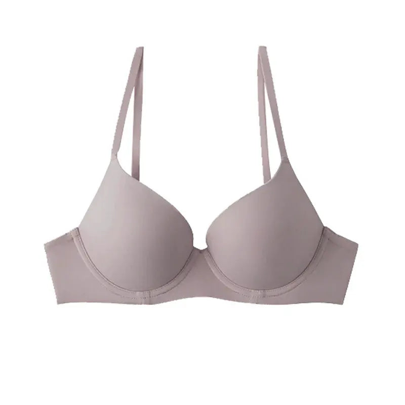 Plus-size seamless push-up bra in nude cotton by Simples Market