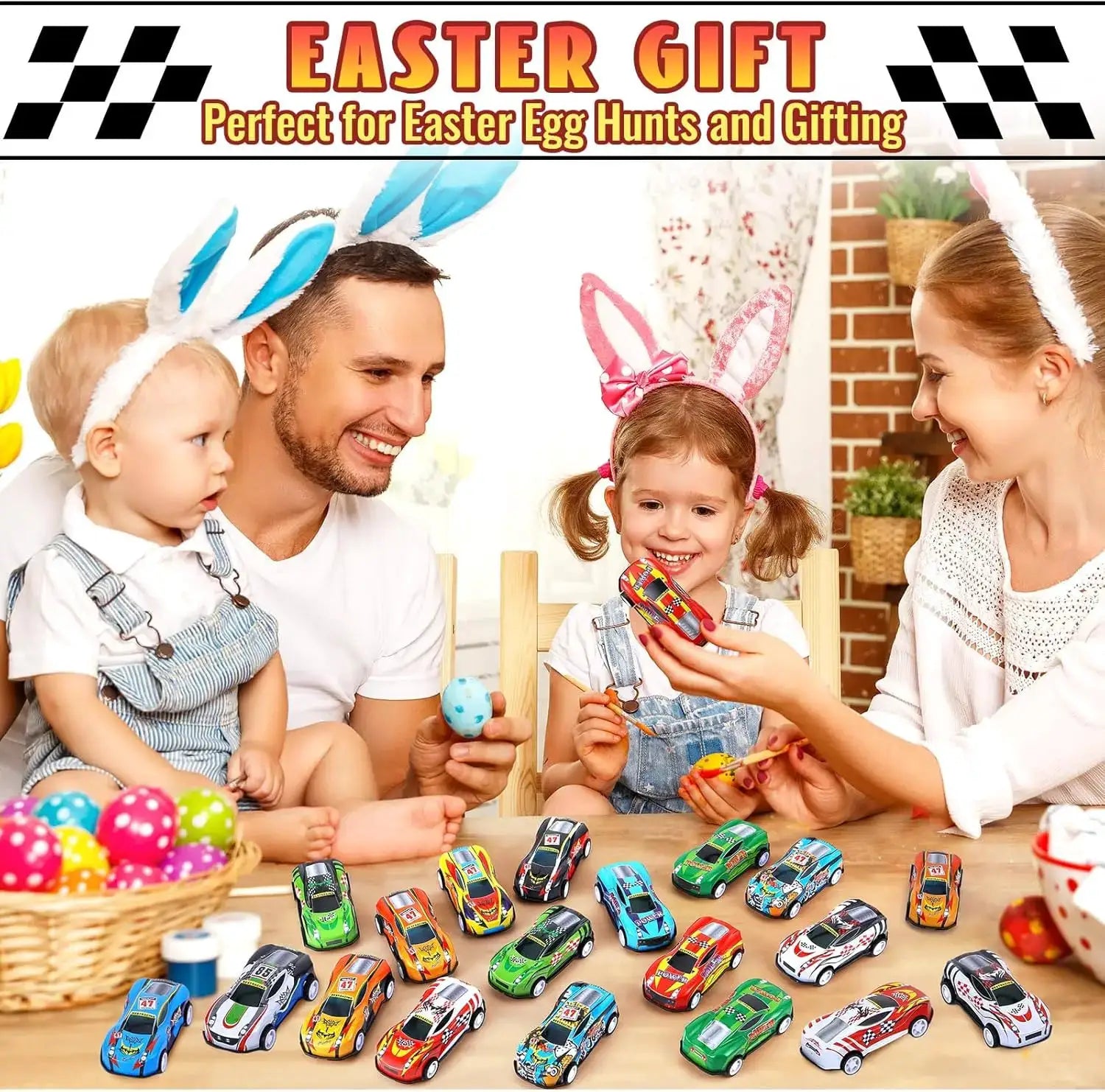 Mini Pull Back Cars Set 10 To 48 Pieces Plastic Vehicle Models With Storage Container Gift For Boys Kids