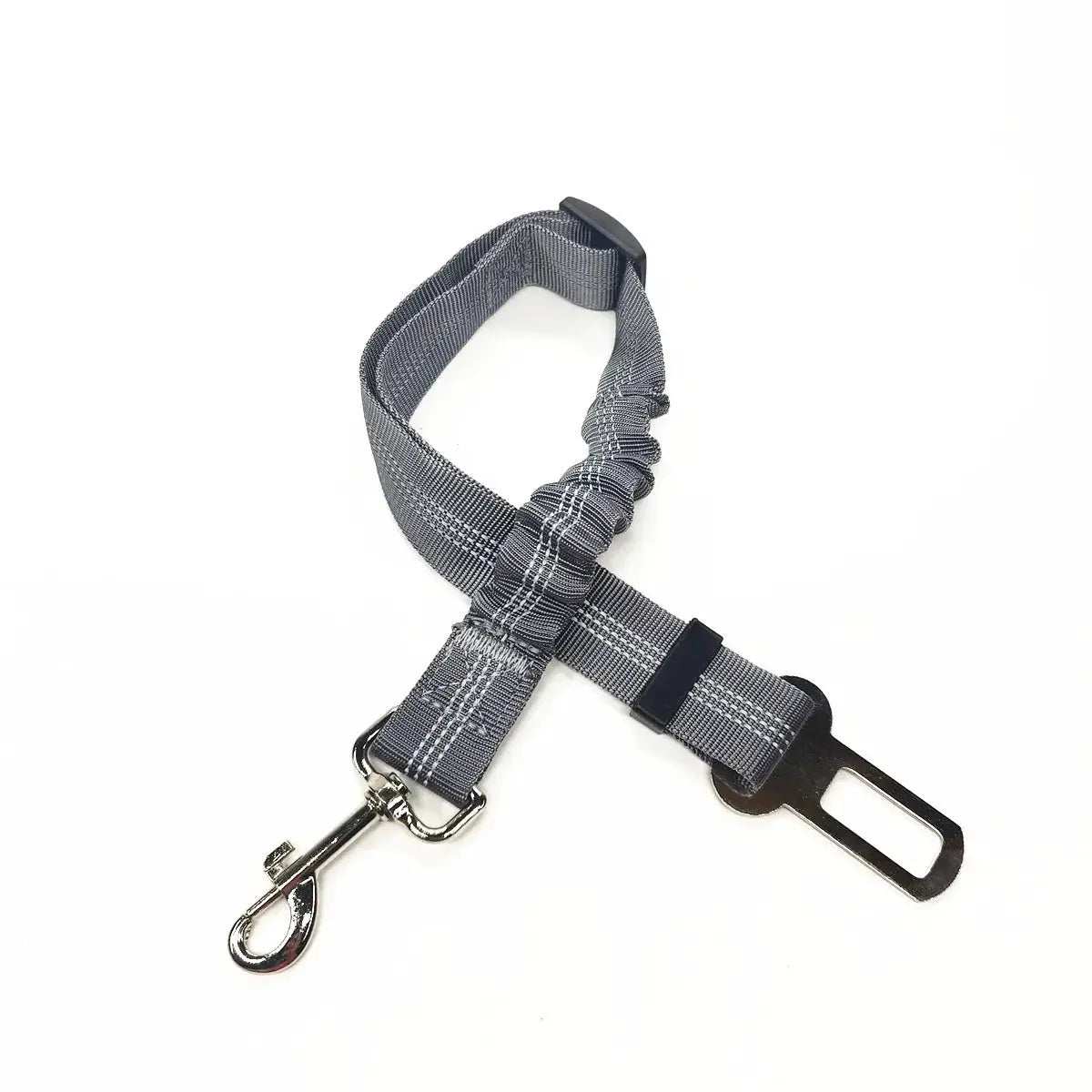 Adjustable Dog Car Seat Belt Harness With Nylon Reflective Cushioning For Safe Car Travel