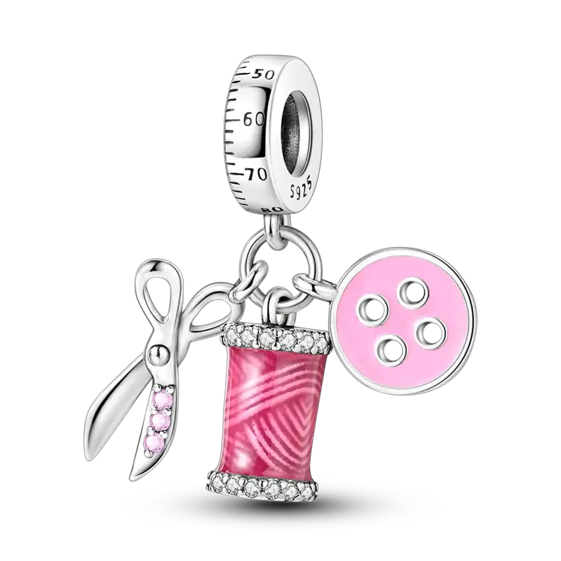 925 Sterling Silver Charms Bead Pink Butterfly Luminous Firefly Dangle Fit Bangle Bracelet Necklace DIY Jewelry