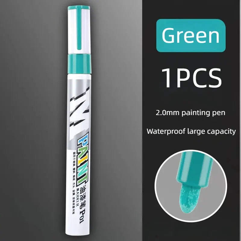 Car Paint Scratch Repair Brush Pen Waterproof Marker For Auto Finishes Minor Scratches Black White Red Silver