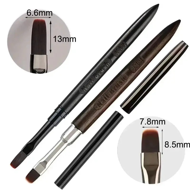 NailCraft Wood Gel Painting Brush For Gel Tip Extensions And Acrylic Builder With Precision Fine Bristles For Nail Art