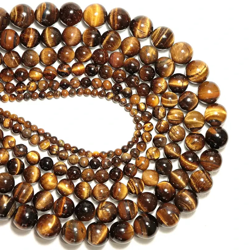 Natural Tiger Eye Round Stone Beads Assorted Sizes 4mm 6mm 8mm 10mm 12mm 14mm for Jewelry Making