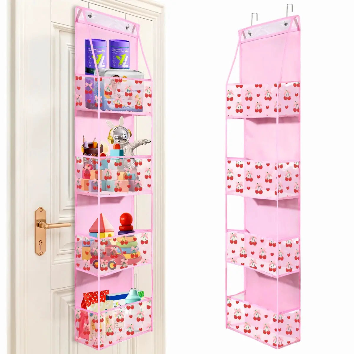 Over the Door Hanging Organizer 4 Or 6 Layer Storage for Cosmetics Nursery Bathroom Closet Bedroom Dorm