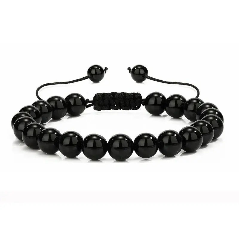 8mm Natural Tiger Eye And Lava Rock Beaded Bracelet For Men Handmade Protection Gift