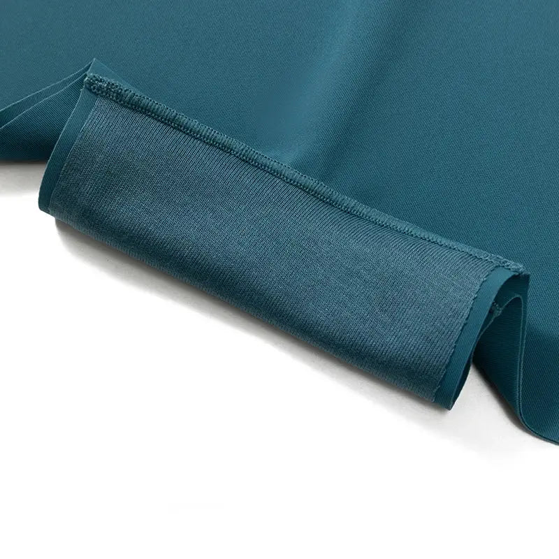 BZEL women's seamless boyshorts teal satin underwear fabric close-up