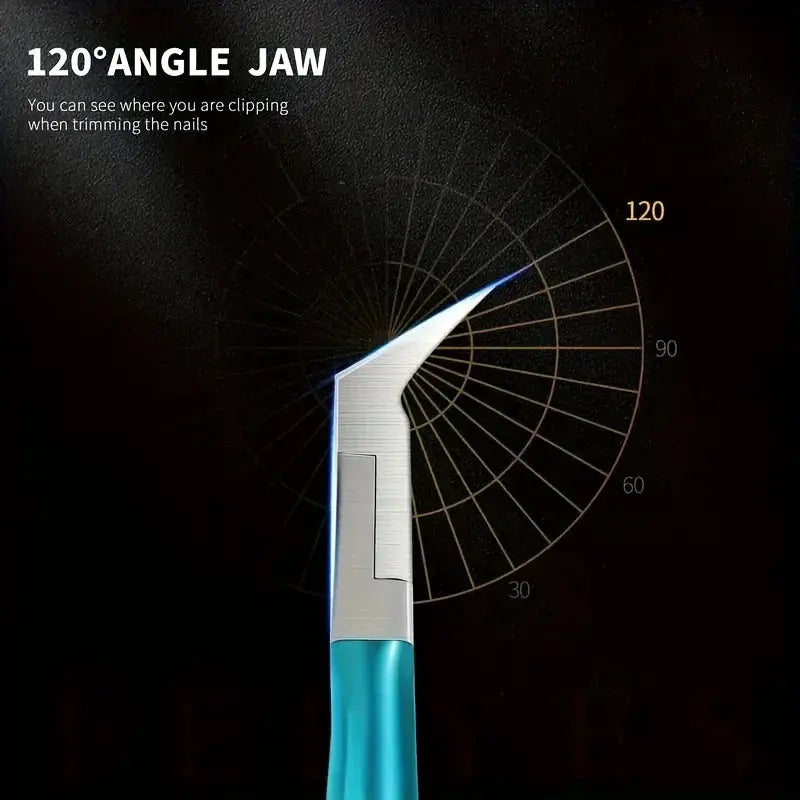 SilverCare Ingrown Toenail Clippers With Straight Blade Stainless Steel For Thick Nails And Seniors
