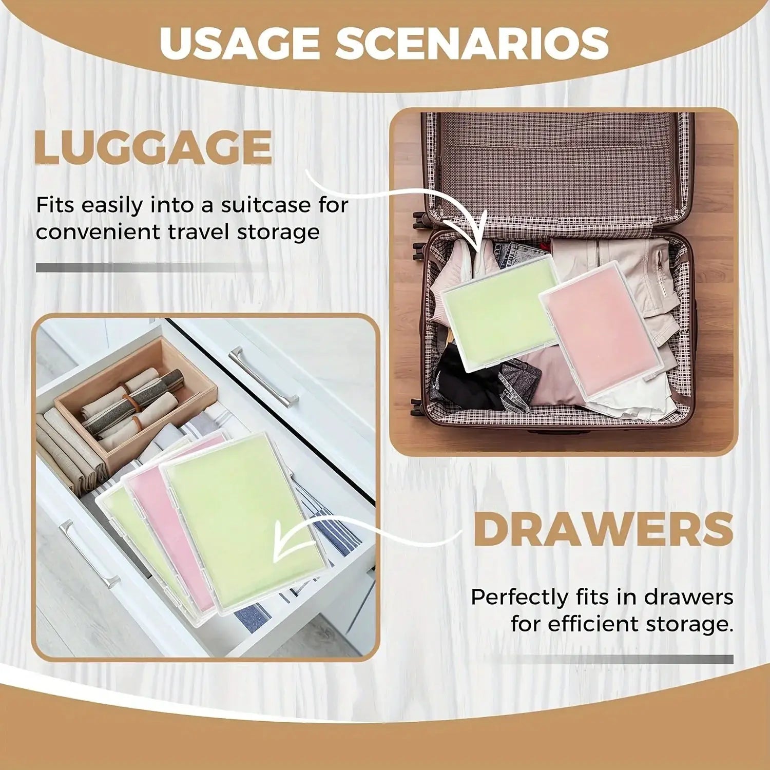 Simples Market A4 plastic storage containers with lids, 4/8 pack, transparent with pastel lids for documents