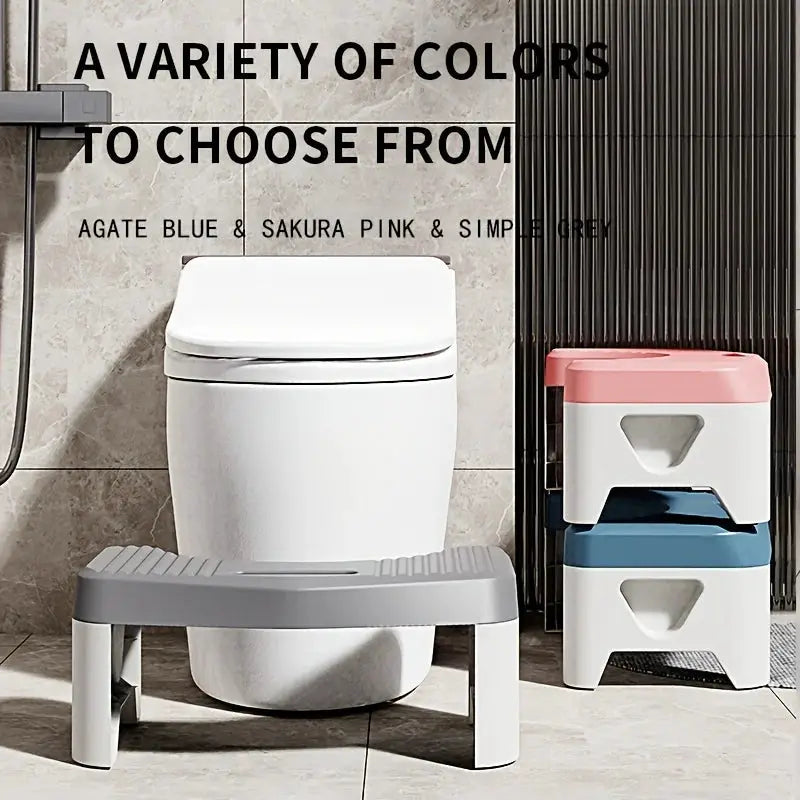 Ergonomic Toilet Stool For Adults Kids And Pregnant Women With Nonslip Surface Squatting Footstool