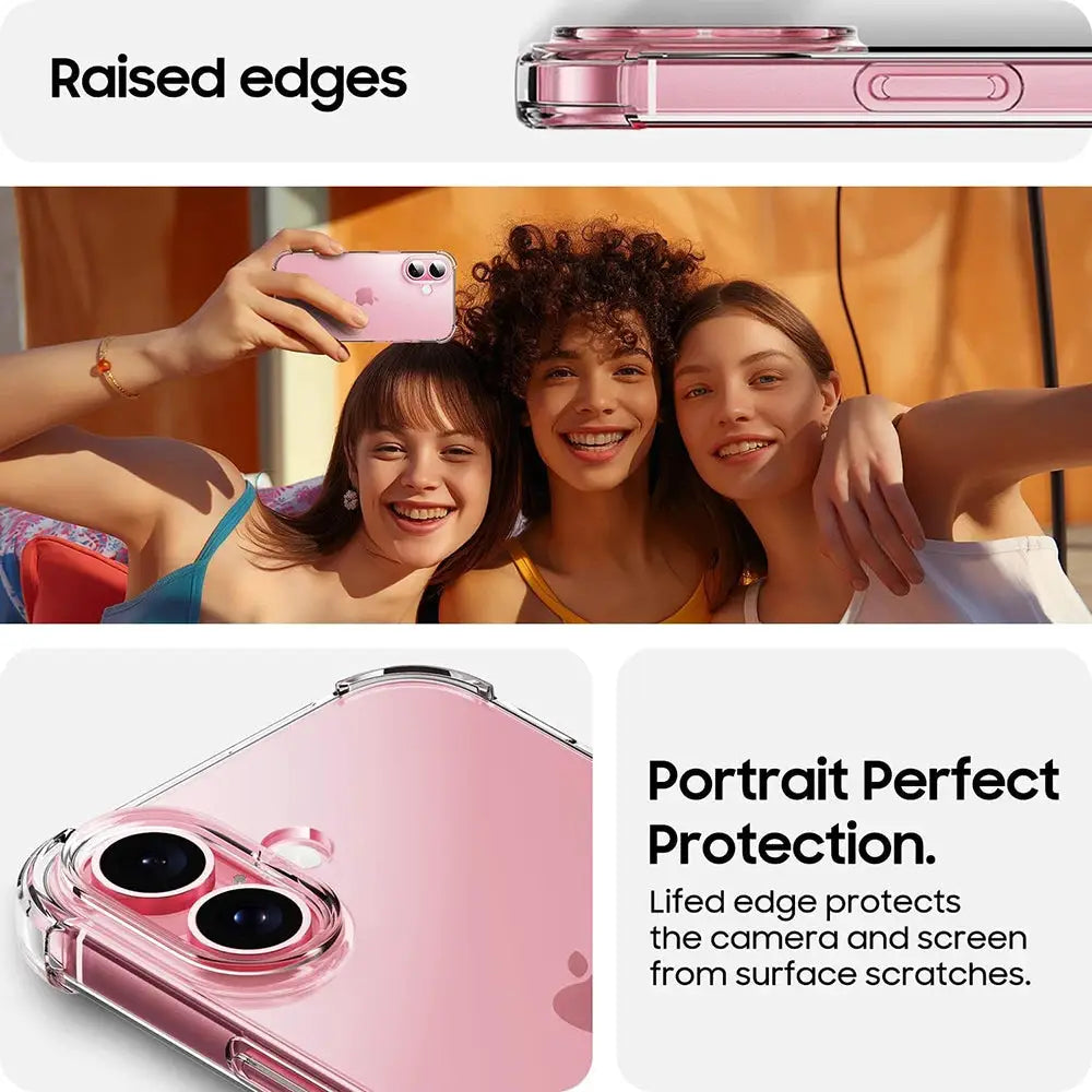 Jaspever Silicone Soft Shockproof Case For IPhone 11 Pro Max To IPhone 17 Air Ultra Thin Transparent Cover