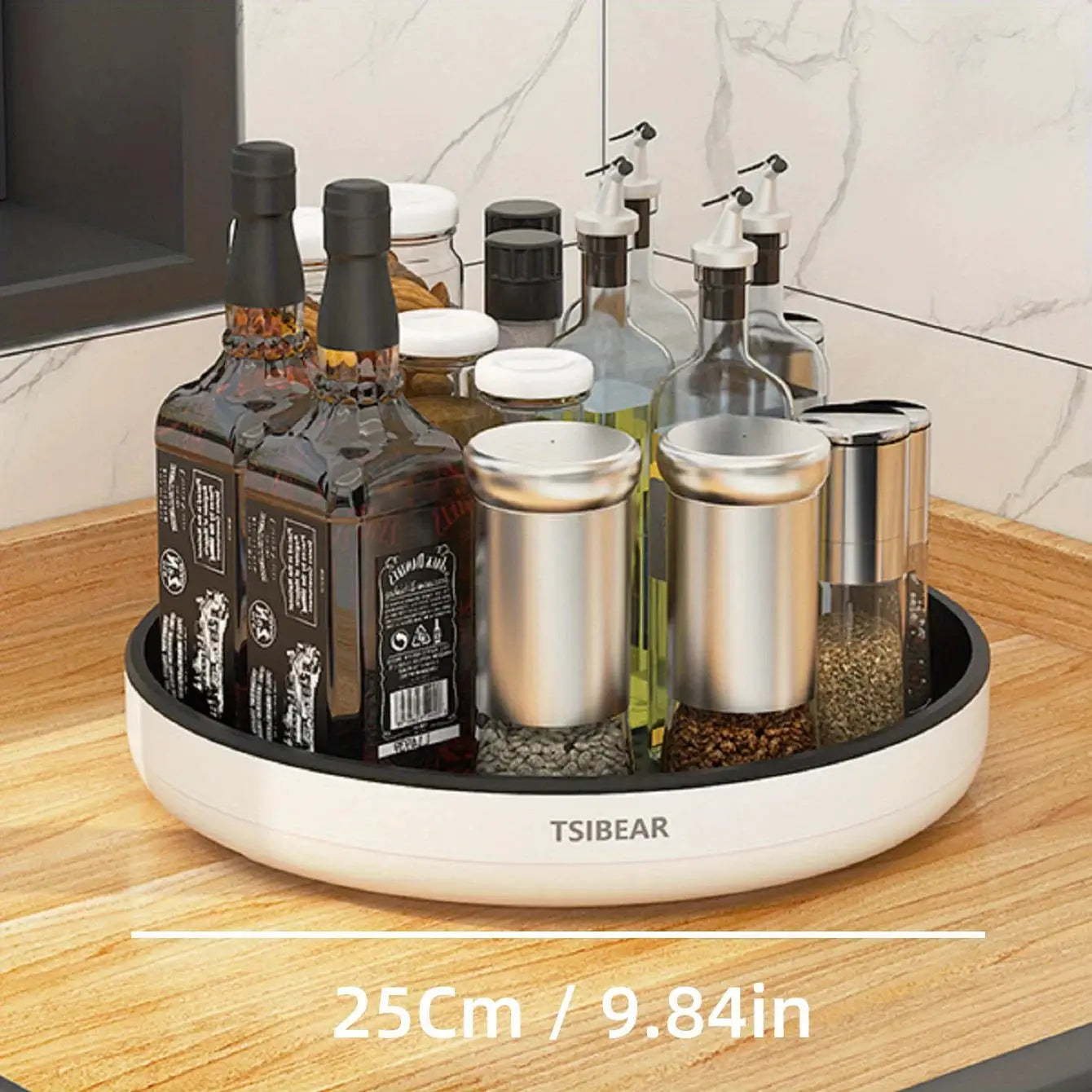 NovaHome Kitchen Turntable Rotating Organizer For Spices And Cosmetics 360 Degree Countertop Storage Rack