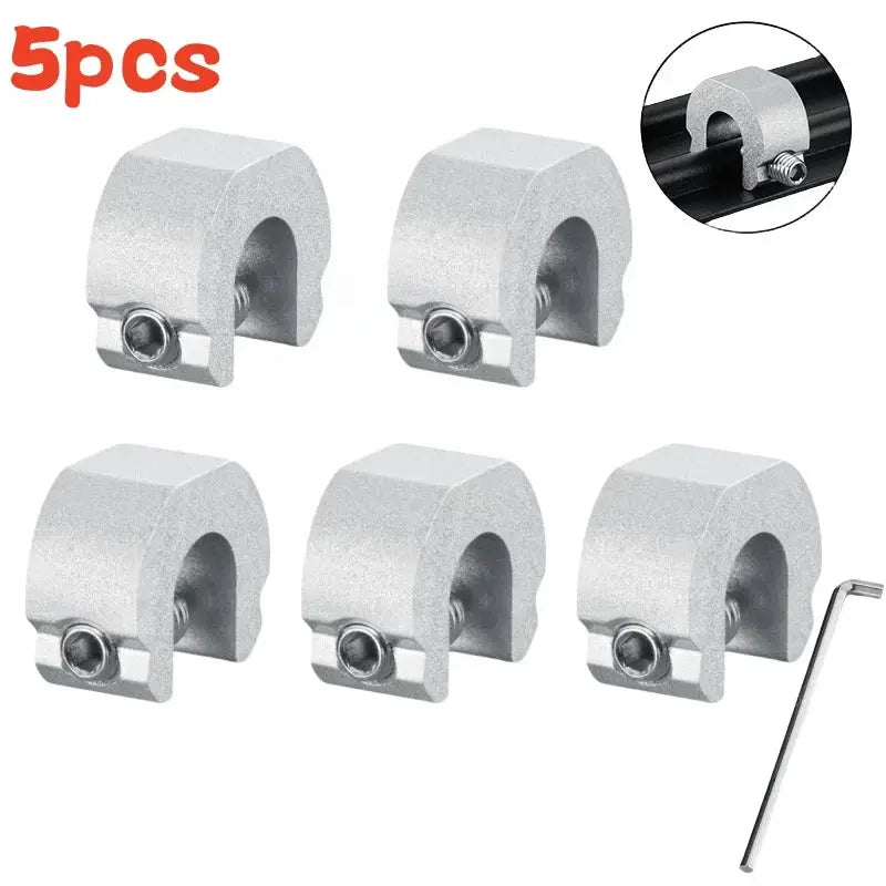 Simples Market 5pcs aluminum alloy window sash stopper clamps, silver finish with screws and included Allen wrench