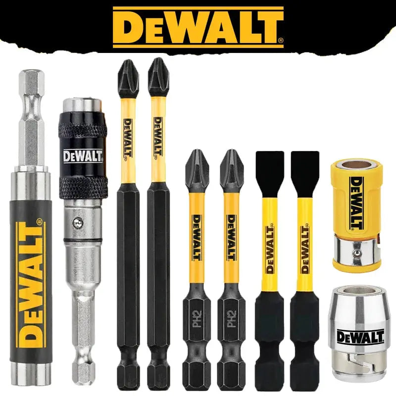 DeWalt PH2 and SL8 Drill Bit Set With Magnetic Ring Sleeve Extension Rods DWASLVMF2 DT70547T DT7505 DW2054