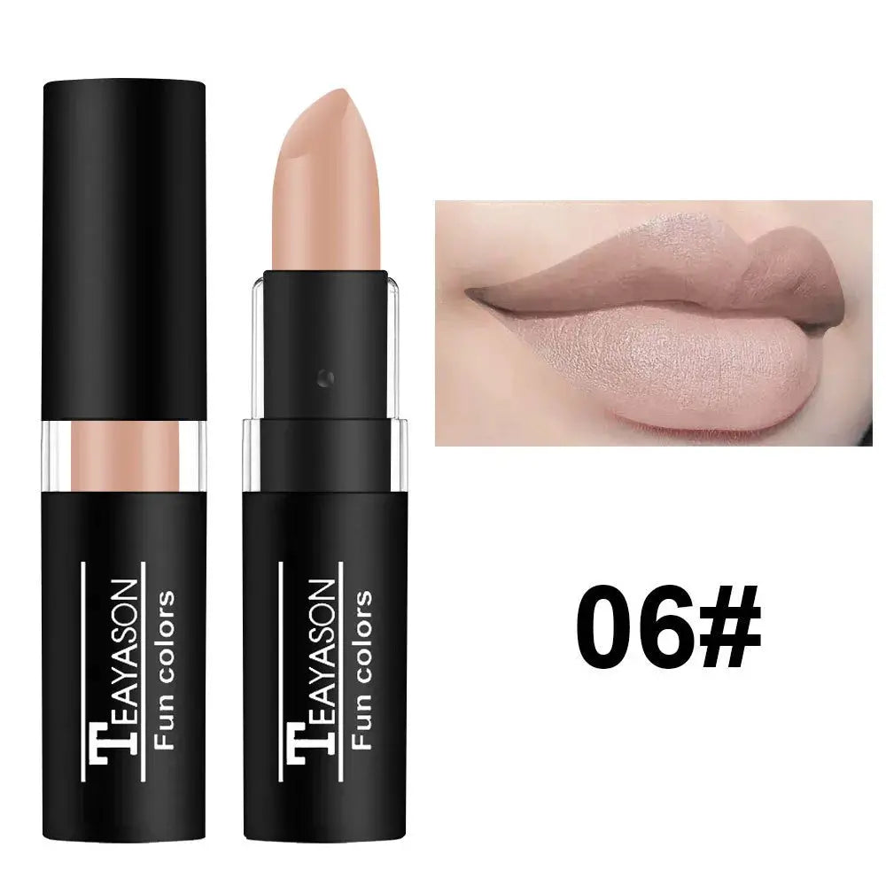 12 Color Matte Lipstick Set Waterproof Long Lasting Lip Color Red Black Blue Purple Green