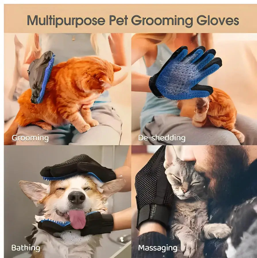 Pet Hair Glove Comb For Dog And Cat Grooming Deshedding Hair Remover Massage Brush Tool