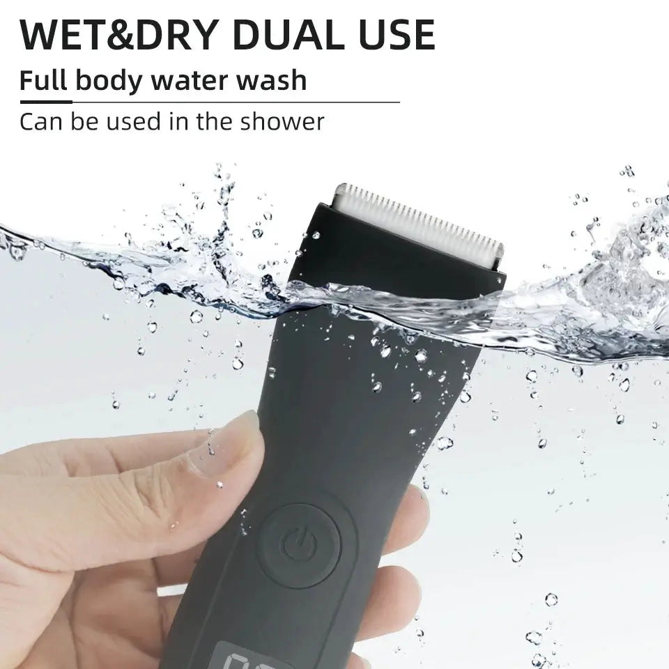 HOMEFISH black body hair trimmer with power button, wet & dry dual-use groomer