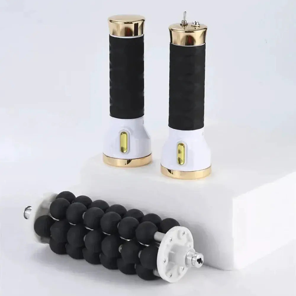 Simples Market 40W high-frequency rolling bead massager set with two black-grip handheld units and a bead roller head