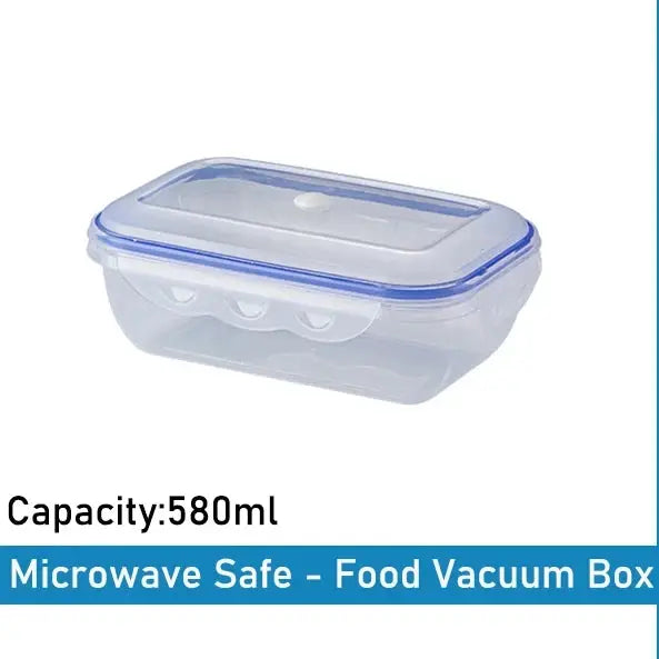 Vacuum Food Storage Box Set 1 To 3 Pieces Microwave Safe Fridge Organizer Fresh Keeping Sealing Food Dispenser