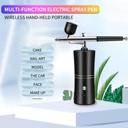 Portable Rechargeable Wireless Airbrush Compressor Single Action Spray Gun For Face Beauty Nail Art Tattoos Cake Paint