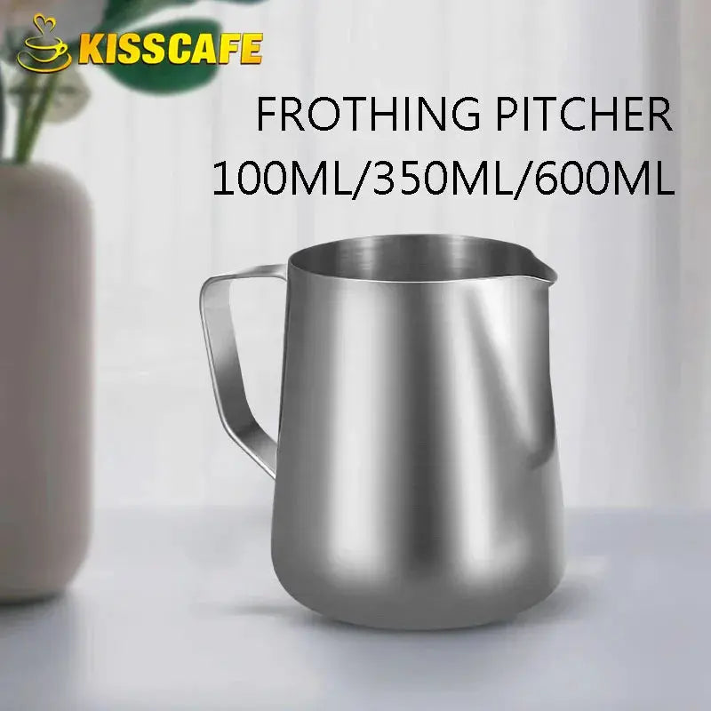 Stainless Steel Milk Frother Jug 100ml 350ml 600ml Frothing Pitcher For Coffee Latte Barista Espresso Maker Accessory