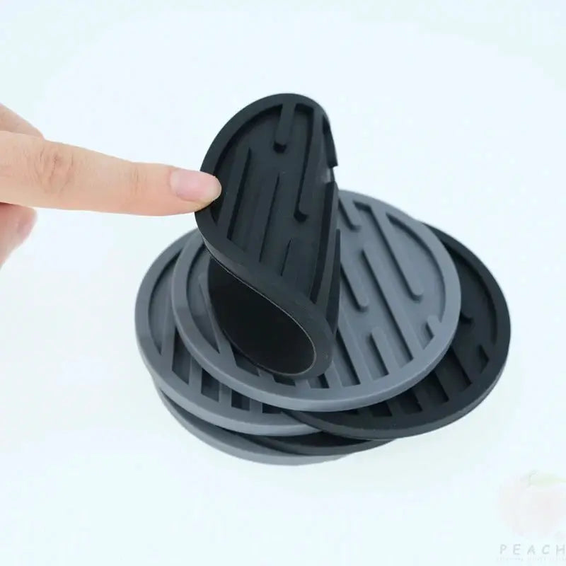 Ten Centimeter Silicone Coasters Round Heat Resistant Mats For Tea Cup Coffee Mug Table Decor