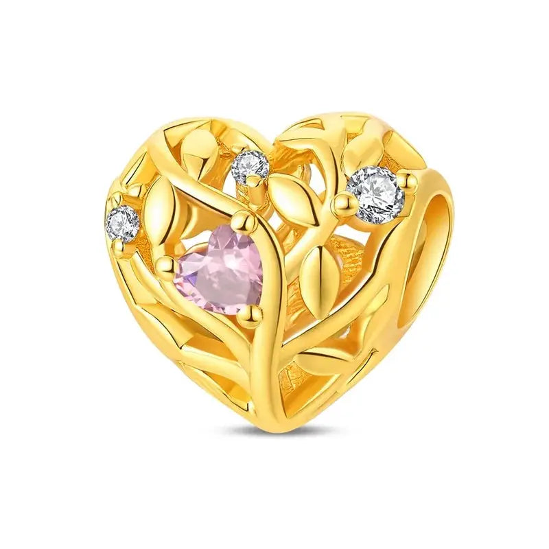 925 Sterling Silver Gold DIY Charms Beads Inlaid Zirconium Sun Leopard Pendants Fit Bracelet For DIY Jewelry Making
