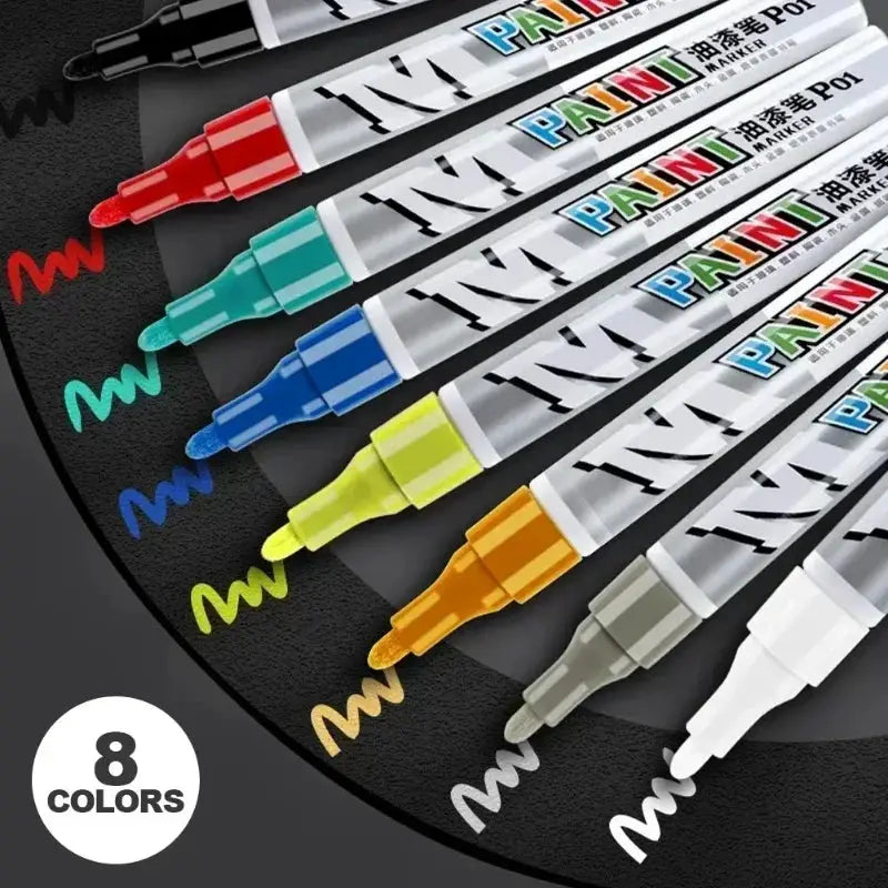 Car Paint Scratch Repair Brush Pen Waterproof Marker For Auto Finishes Minor Scratches Black White Red Silver