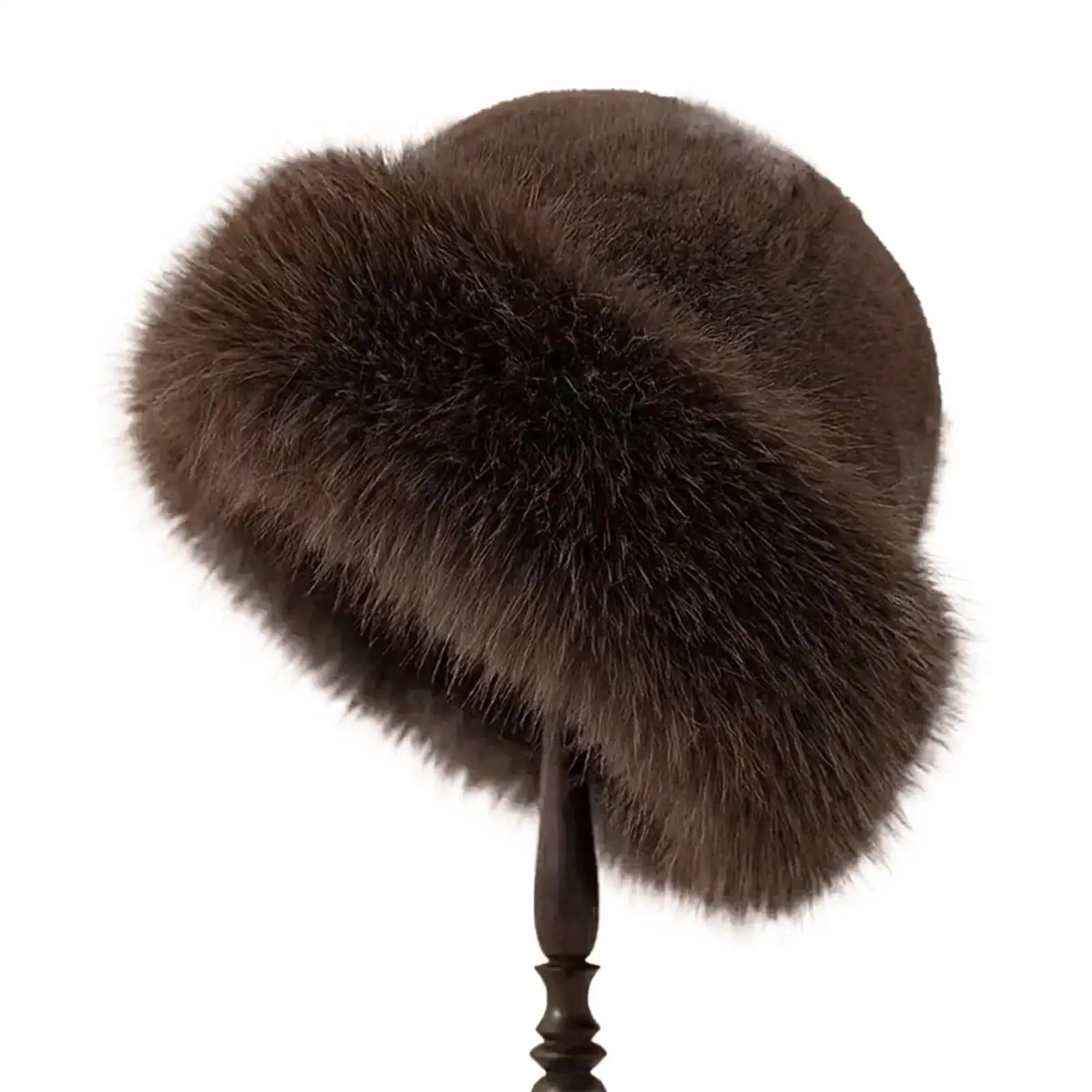 NordicPeak Womens Winter Fur Hat With Thick Plush Fur Windproof Elastic Fit For Cold Weather Outdoor Sports