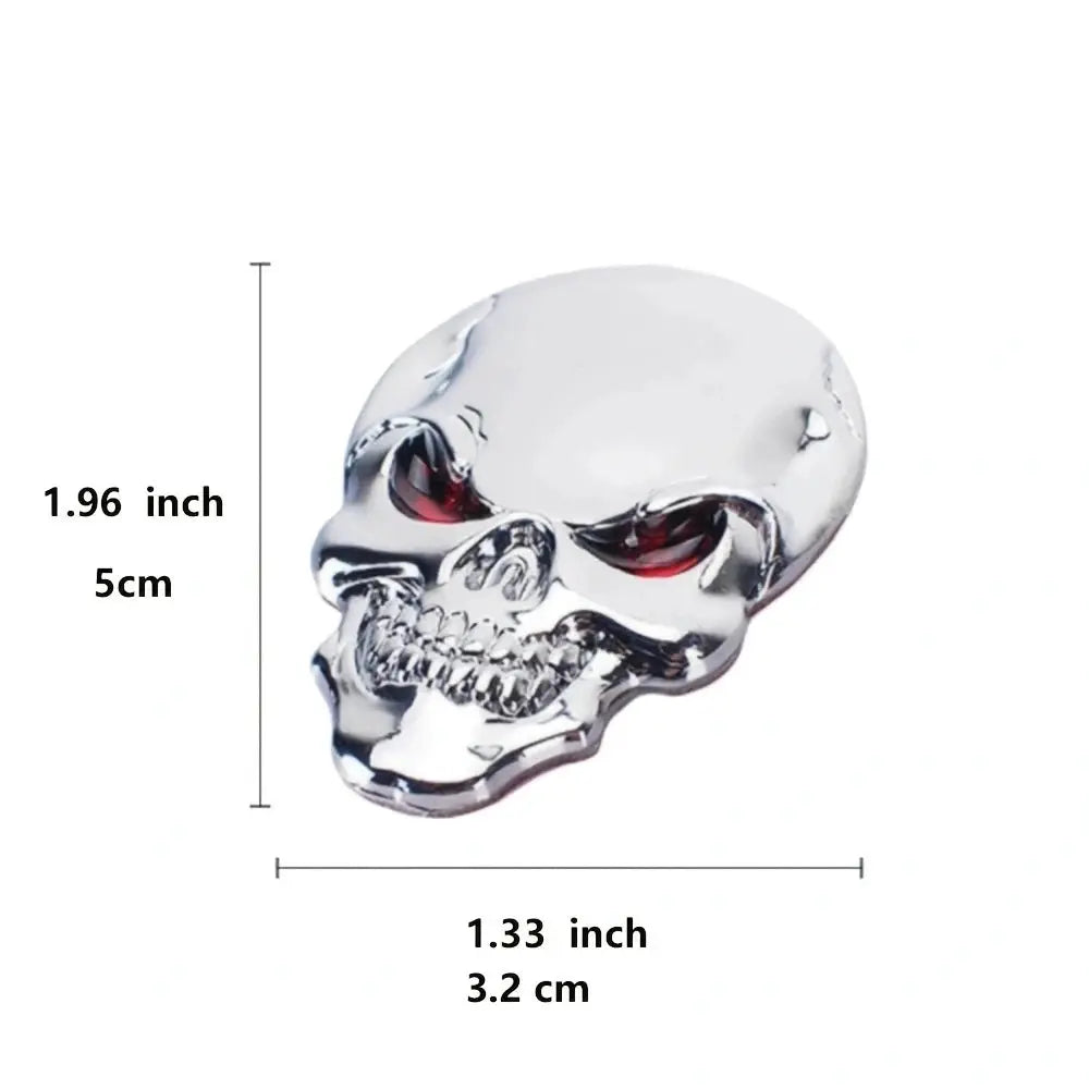 2 Pcs Skull Pirate Skeleton Buccaneer 3D Metal Car Body Emblem Badge Sticker Auto Rear Decal