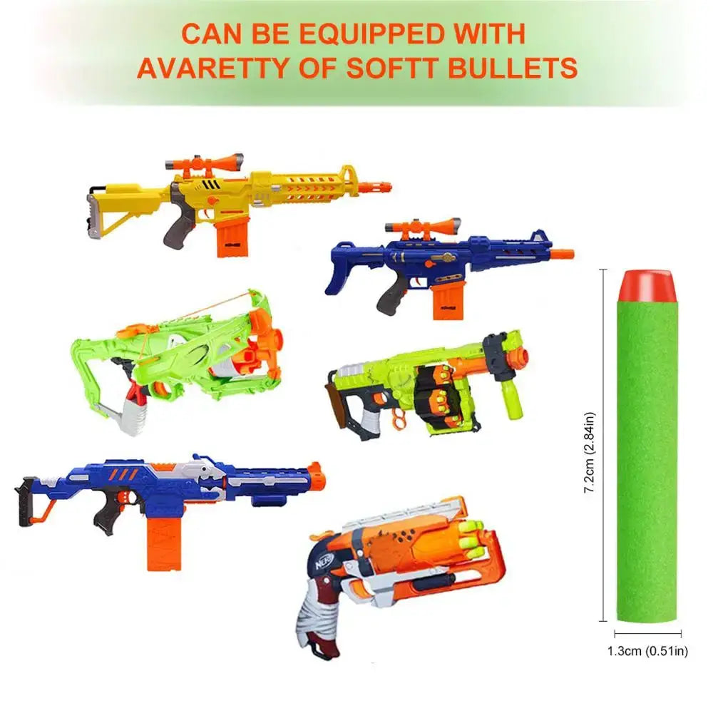 7.2cm EVA Foam Darts 100 Pieces Refill Rounds for Nerf N Strike Blasters Round Head Safe Play