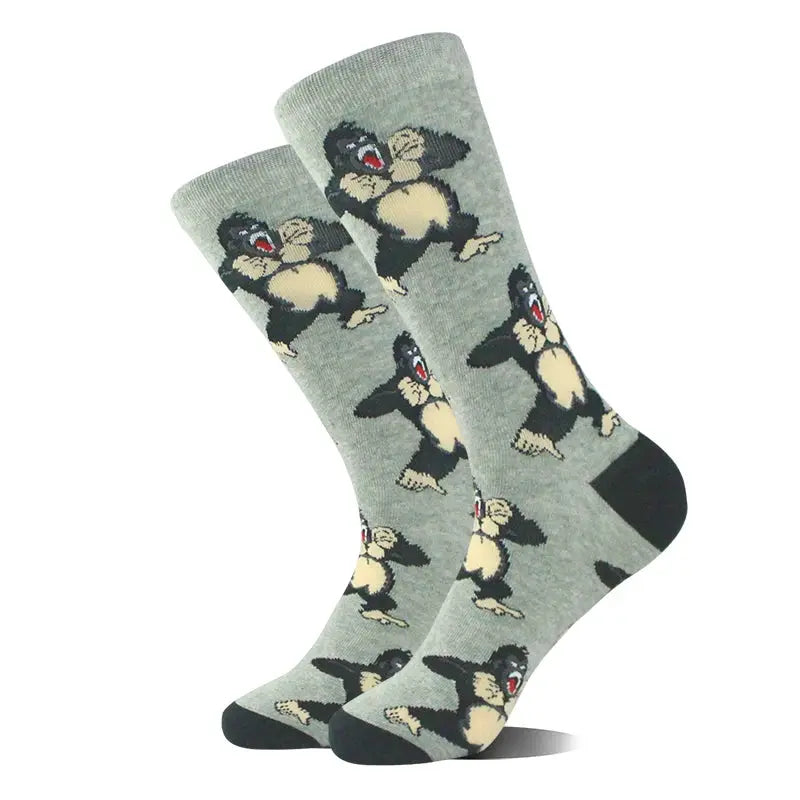 Cotton Happy Funny Socks For Men Women Unisex Crew Socks Alien Planet Shark Dinosaur Novelty Design