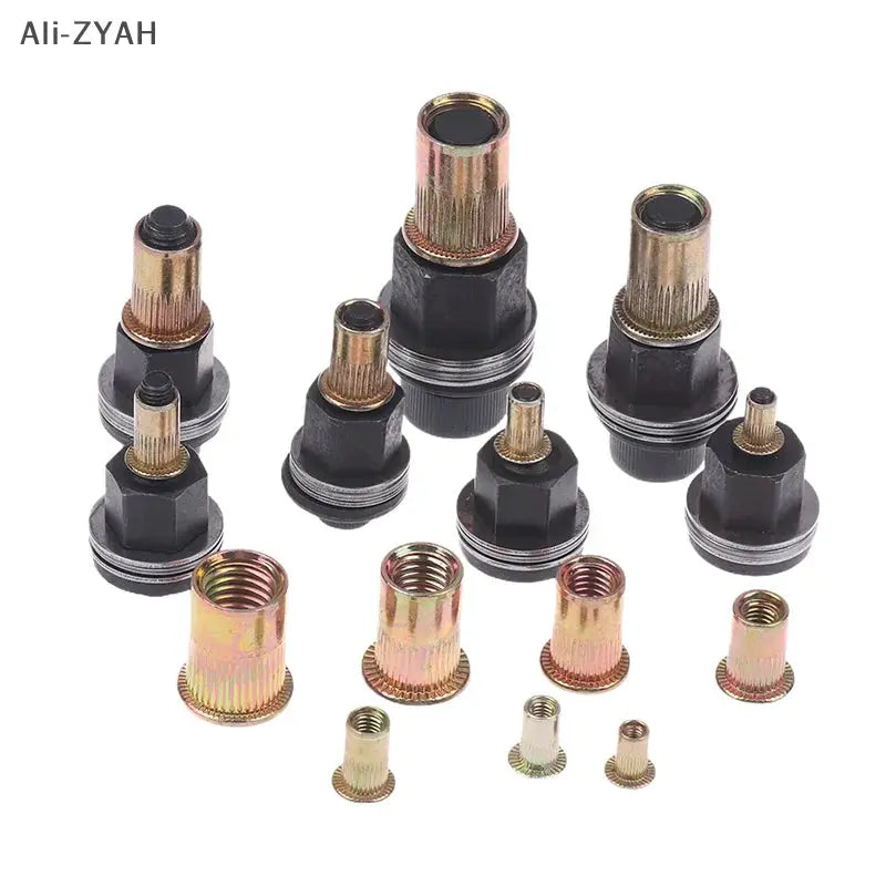 10 Piece Hand Rivet Nut Tool Set Manual Riveter Kit With M3 To M12 Nut Heads For DIY Repair