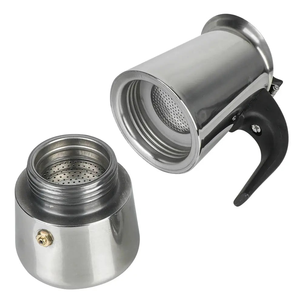 Stellar Brew Stainless Steel Moka Pot Stovetop Espresso Maker For Rich Mocha Latte Coffee 2 4 6 9 Cups
