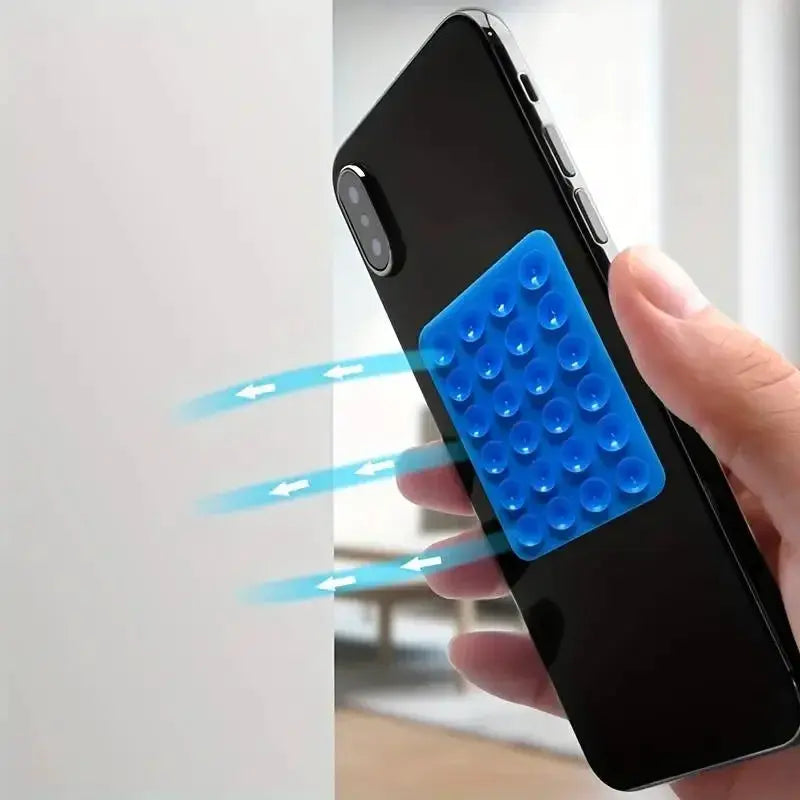 GripMate Silicone Suction Phone Holder Mat Wall Stand With Anti Slip Square Design For Apple Phones