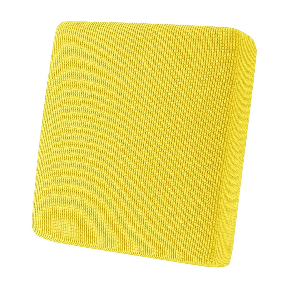 Jacquard patio sofa cushion cover, yellow waffle pattern, outdoor use