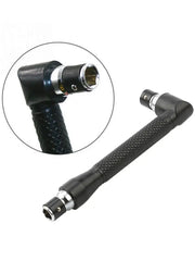 L Type 90 Degree One Quarter Inch Hex Bit Driver With Double End Handle 6.35mm Wrench Tool Chrome Vanadium Black Finish