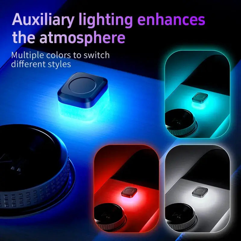 USB Car Interior Ambient Light LED Reading Lamp Decor Night Light Accent For Auto Interiors