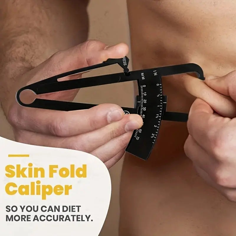 Body Fat Caliper And Waist Measurement Tape Set Handheld Portable Fitness Measuring Tool