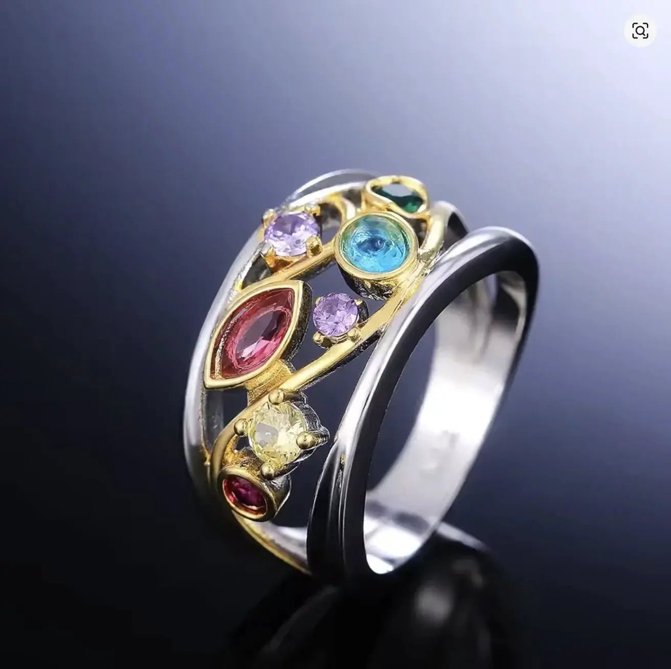 IFYOUOO Women Magnetic Therapy Ring Crystal Quartz Ionix Therapy for Weight Loss Lymph Drainage Jewelry - Simples Market