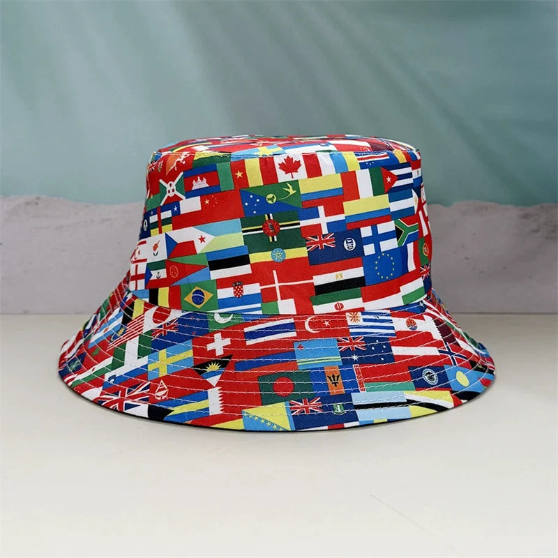 National Flags Reversible Bucket Hat For Men Women Football Fans